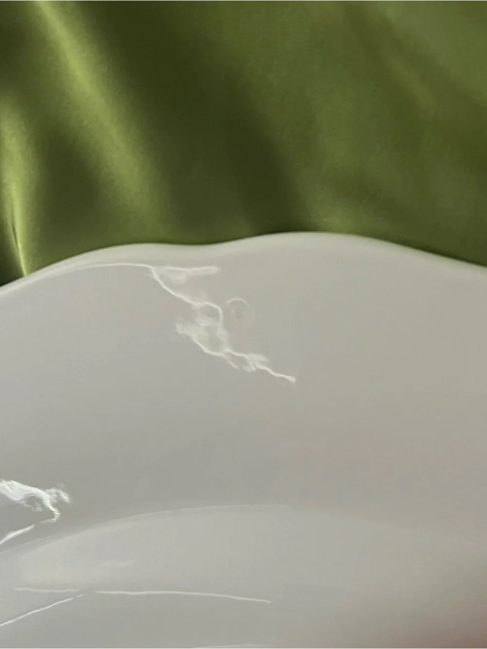 Vintage Ironstone Large Serving Plate 12.5 in Scalloped Rim Florals by Florganza